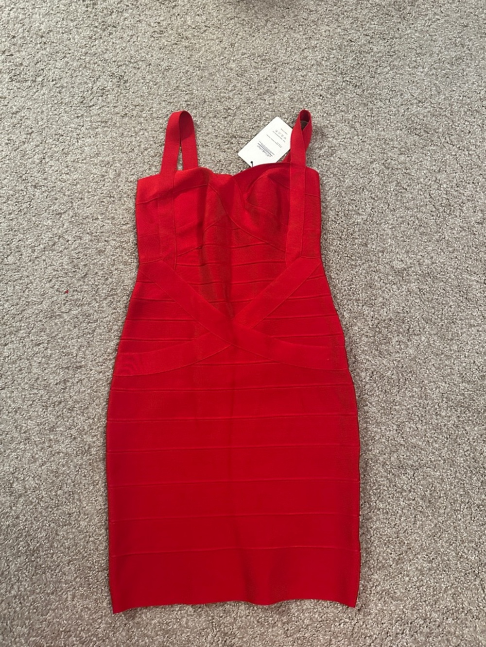 Sculpting Red Bandage Mini Dress with Straps
